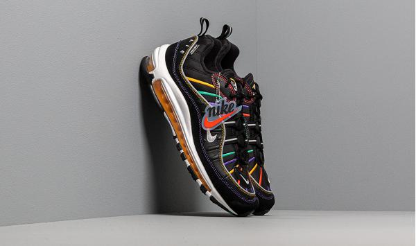 Nike Air Max 98 Premium Black/ Flash Crimson-Kinetic Green