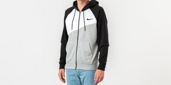 Nike Sportswear Swoosh Hoodie Dk Grey Heather/ White/ Black/ Black