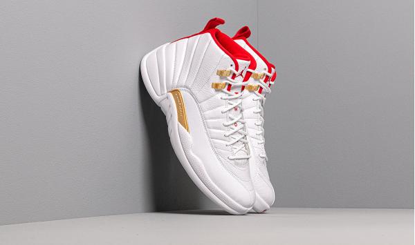 Air Jordan 12 Retro White/ University Red-Metallic Gold