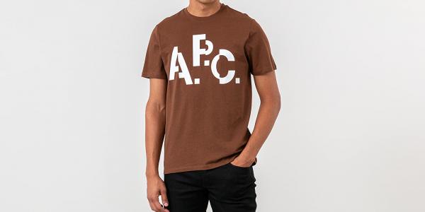 A.P.C. Decale Tee Brown