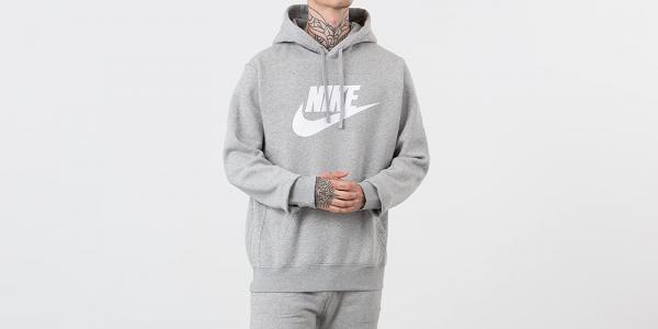 Nike Sportswear Baseball GX Club Hoodie Dk Grey Heather/ Matte Silver/ White