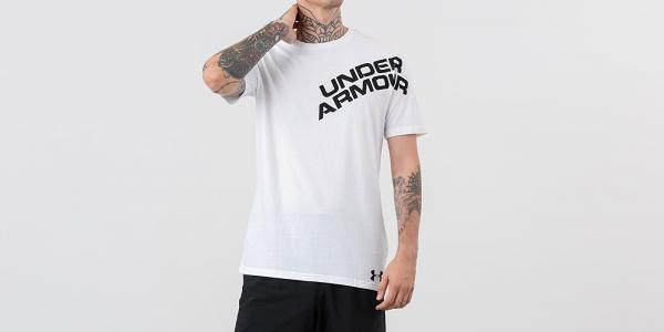 Under Armour Wordmark Shoulder Tee White