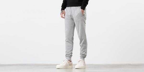 MAISON KITSUNÉ Tricolor Fox Head Patch Sweat Pants Grey Melange