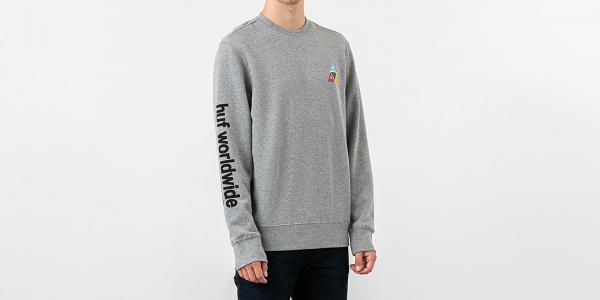 HUF Prism Crewneck Grey Heather