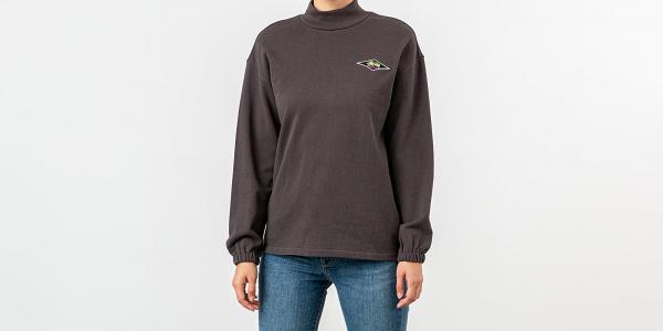 Stüssy Benton Terry Longsleeve Mock Charcoal