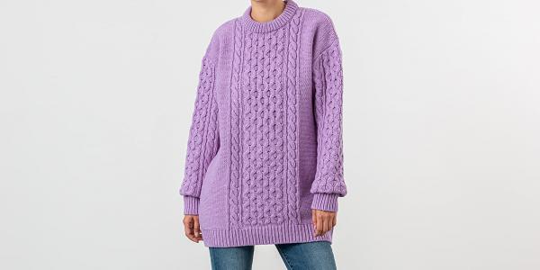 Han Kjøbenhavn Boyfriend Knit Sweatshirt Purple