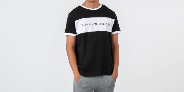 Tommy Hilfiger Logo Flag Tee Black
