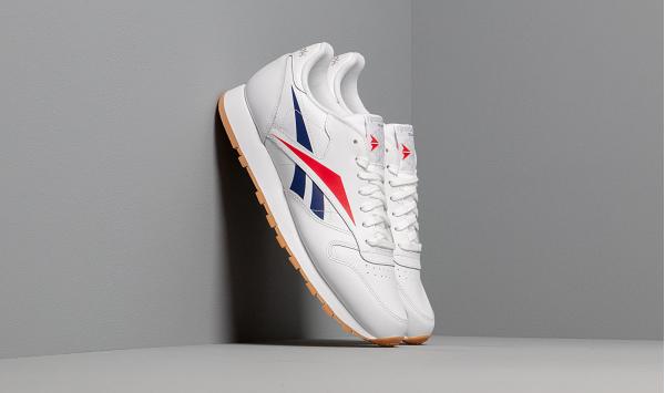 Reebok Classic Leather Mu White/ Scarlet/ Blue