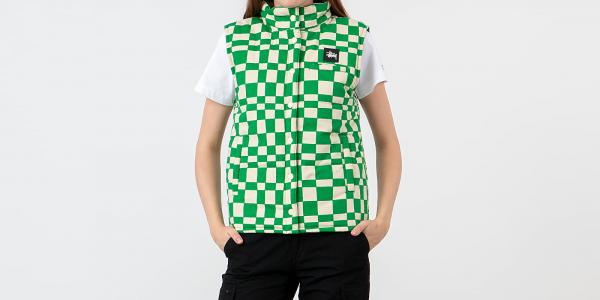 Stüssy Sabi Checker Puff Vest Green