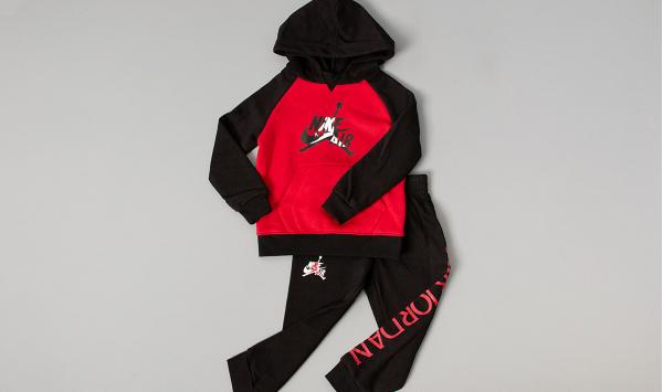 Jordan Jumpman Classic Pullover Jogger Set Black/ Red