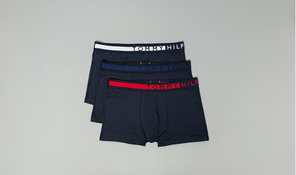 Tommy Hilfiger 3 Pack Trunk White/Tango Red/Blue Depths