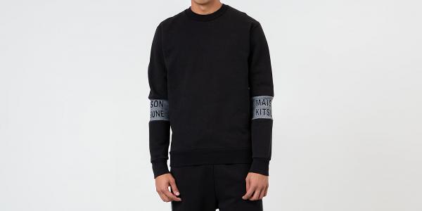 MAISON KITSUNÉ Jacquard Rib Crewneck Black