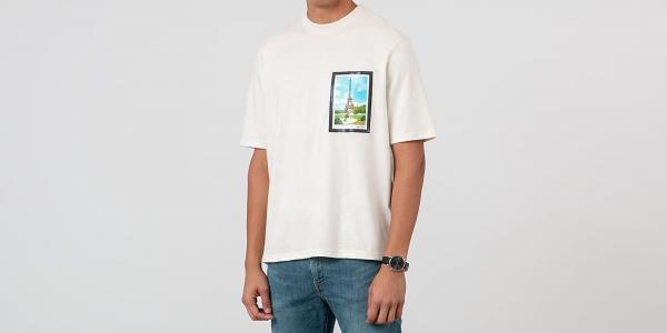 AMI Alexandre Mattiussi Paris Postcard Tee Off-White