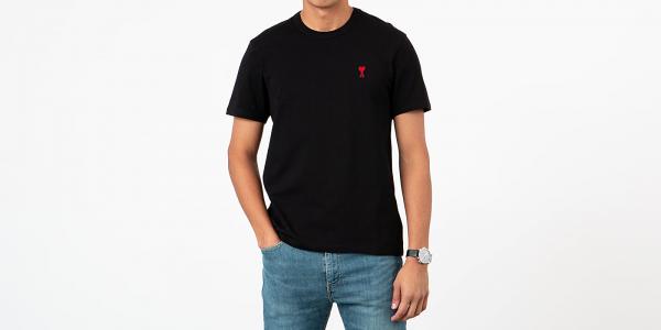 AMI Alexandre Mattiussi De Coeur Tee Black
