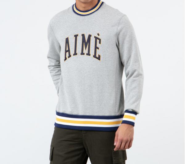 Aimé Leon Dore Terry Collegiate Crewneck Heather Grey