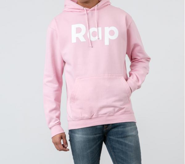 RAP Hoodie Baby Pink/ White