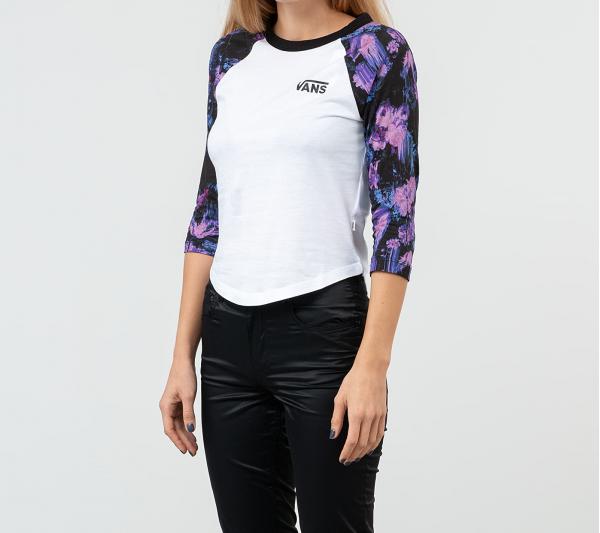 Vans Drip Floral Raglan Tee White/ Drip Floral