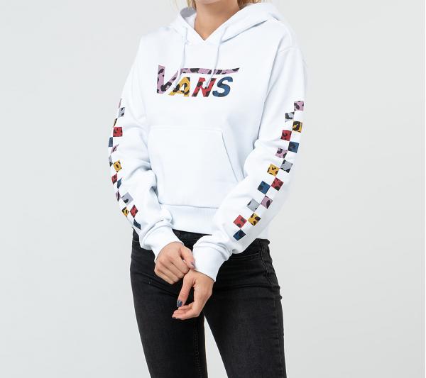 Vans Leopard Wyld Tangle Crop Hoodie White