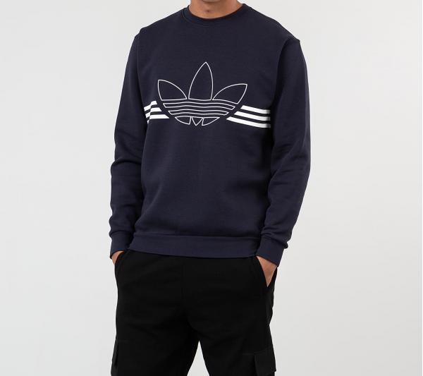 adidas Outline Fleece Crewneck Legend Ink/ White