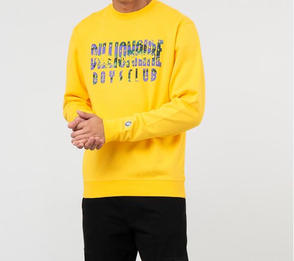 Billionaire Boys Club Straight Logo Crewneck Yellow