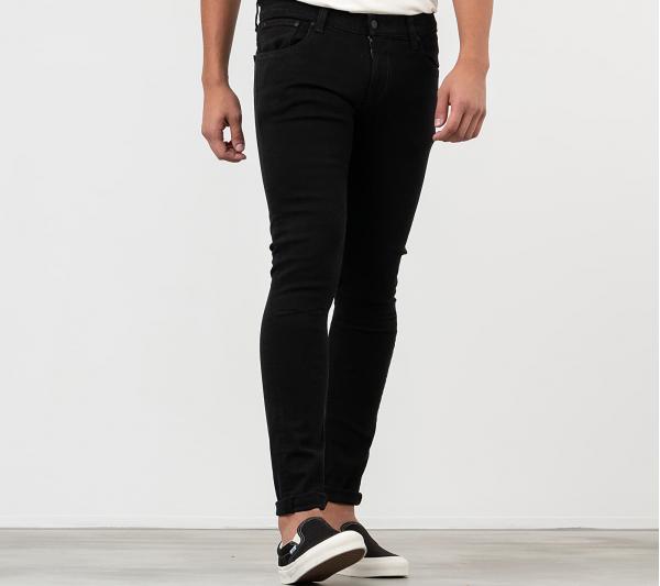 Nudie Jeans Tight Terry Deep Black Worn