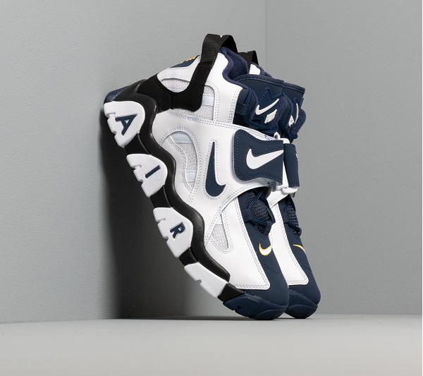 Nike Air Barrage Mid White/ Midnight Navy-Black-Laser Orange