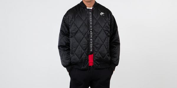 Nike Sportswear Air Syn Fill Satin Jacket Black/ Black/ White