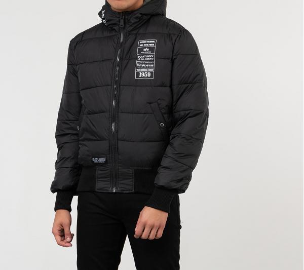 Alpha Industries Hooded Puffer FD Reversible Jacket Vintage Green