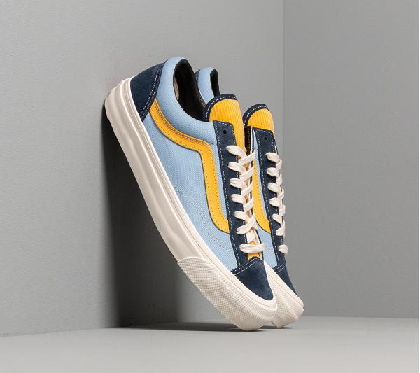 Vans OG Style 36 LX (Suede/ Corduroy/ Canvas) Navy/ Light Blue/ Yellow