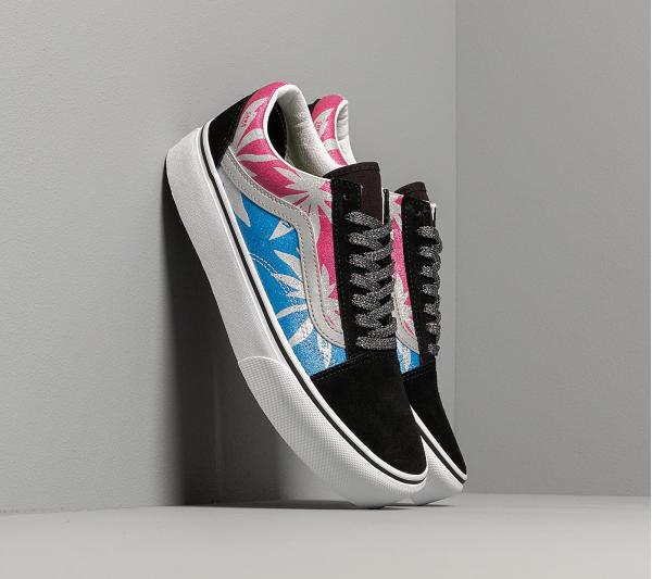 Vans Old Skool Platform (After Dark) Summer Leafe Tree/ White