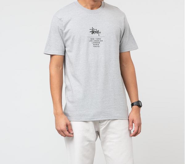Stüssy City Stack Tee Grey Heather