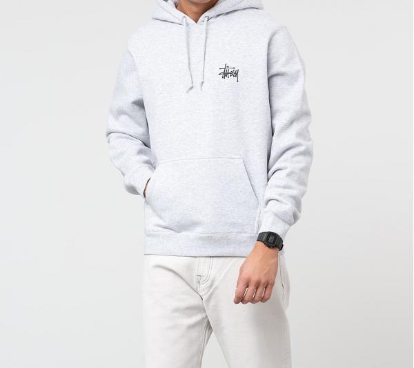 Stüssy Basic Hoodie Ash Heather