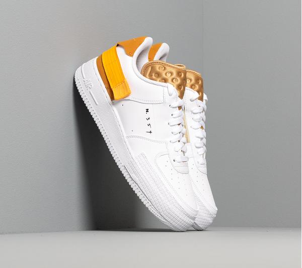 Nike Air Force 1-Type White/ University Gold-Gold Suede