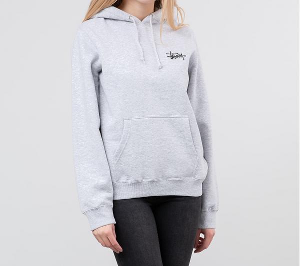 Stüssy Basic Logo Hoodie Ash Heather