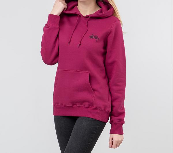 Stüssy Basic Logo Hoodie Wine