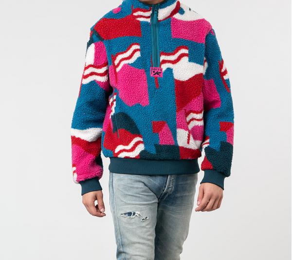 by Parra Flag Mountain Racer Sherpa Fleece Pullover Multicolor