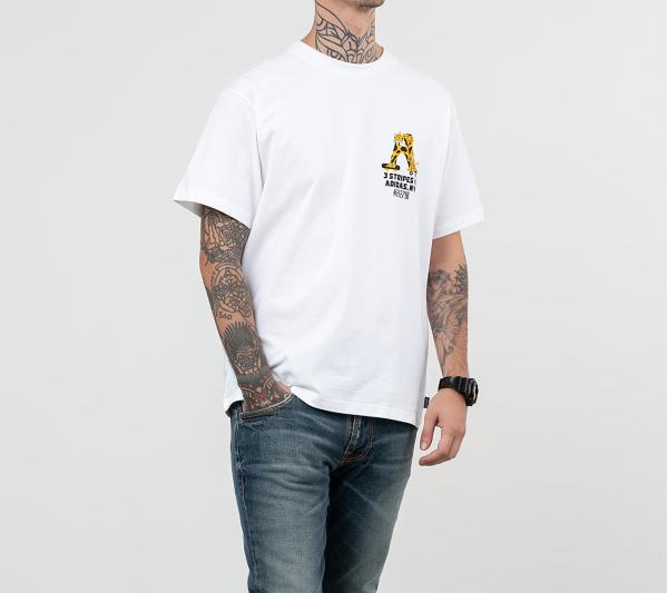 adidas Foot Forward Tee White/ Black/ Active Gold