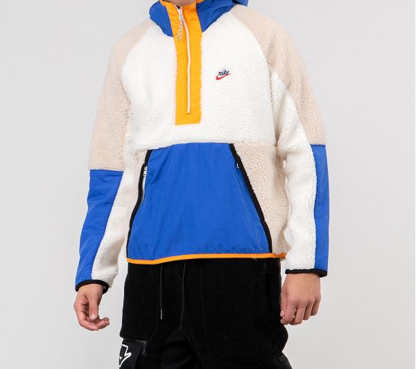 Nike Sportswear Halfzip Winter Hoodie Sail/ Game Royal/ Desert Sand