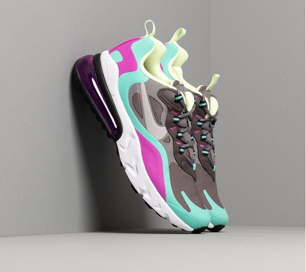 Nike Air Max 270 React (GS) Gunsmoke/ Reflect Silver-Aurora Green