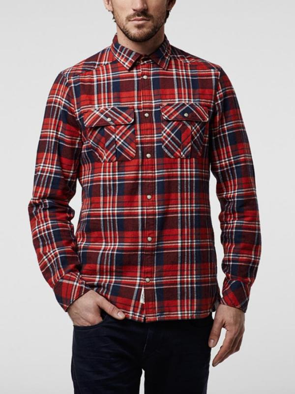 Košile O´Neill LM VIOLATOR FLANNEL SHIRT Červená