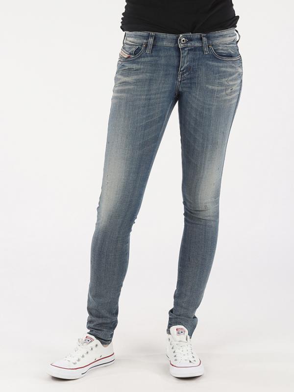 Džíny Diesel SKINZEE-LOW L.32 PANTALONI Modrá