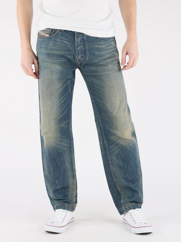 Džíny Diesel BACK IN THE SADDLE L.32 PANTALONI Modrá