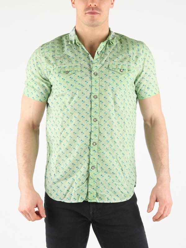 Košile Diesel SULPHER-SHORT CAMICIA Zelená
