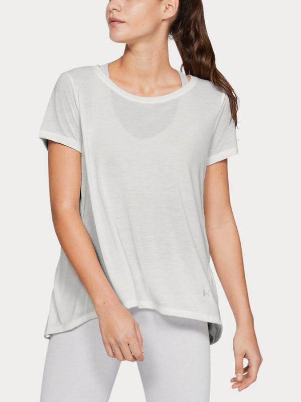 Tričko Under Armour Whisperlight Ss Foldover Bílá