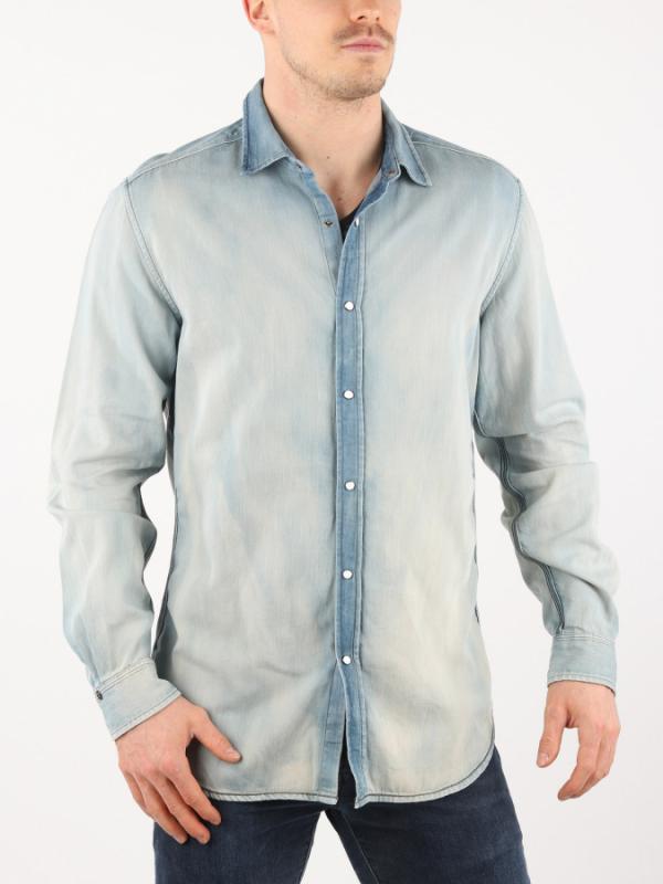 Košile Diesel SKINKUS-D CAMICIA Modrá