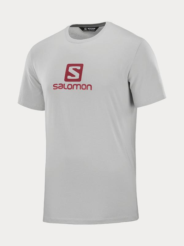 Tričko Salomon Coton Logo Ss Tee M Šedá