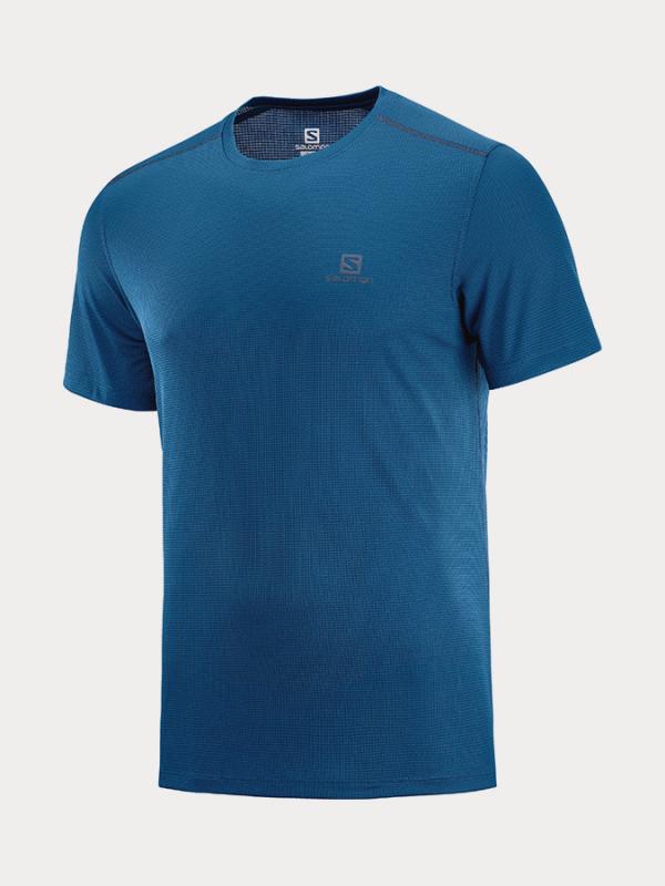Tričko Salomon Stroll Ss Tee M Modrá