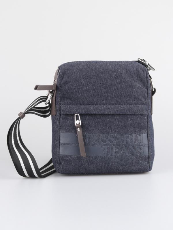 Taška Trussardi Turati Denim Reporter Sm Denim/Ecoleather Modrá