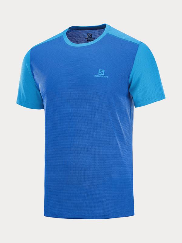 Tričko Salomon Stroll Ss Tee M Modrá