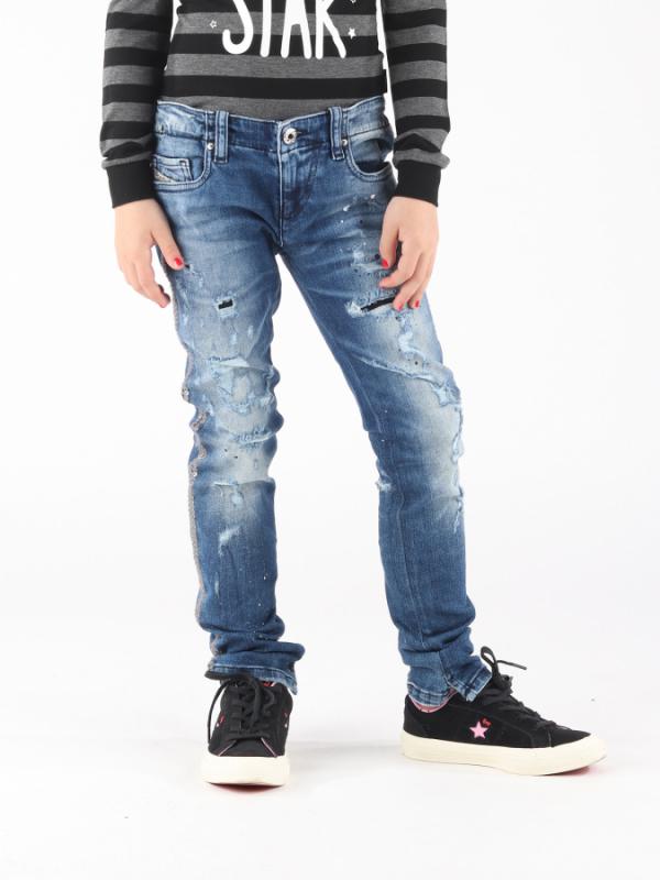 Džíny Diesel Grupeen-J Pantaloni Modrá